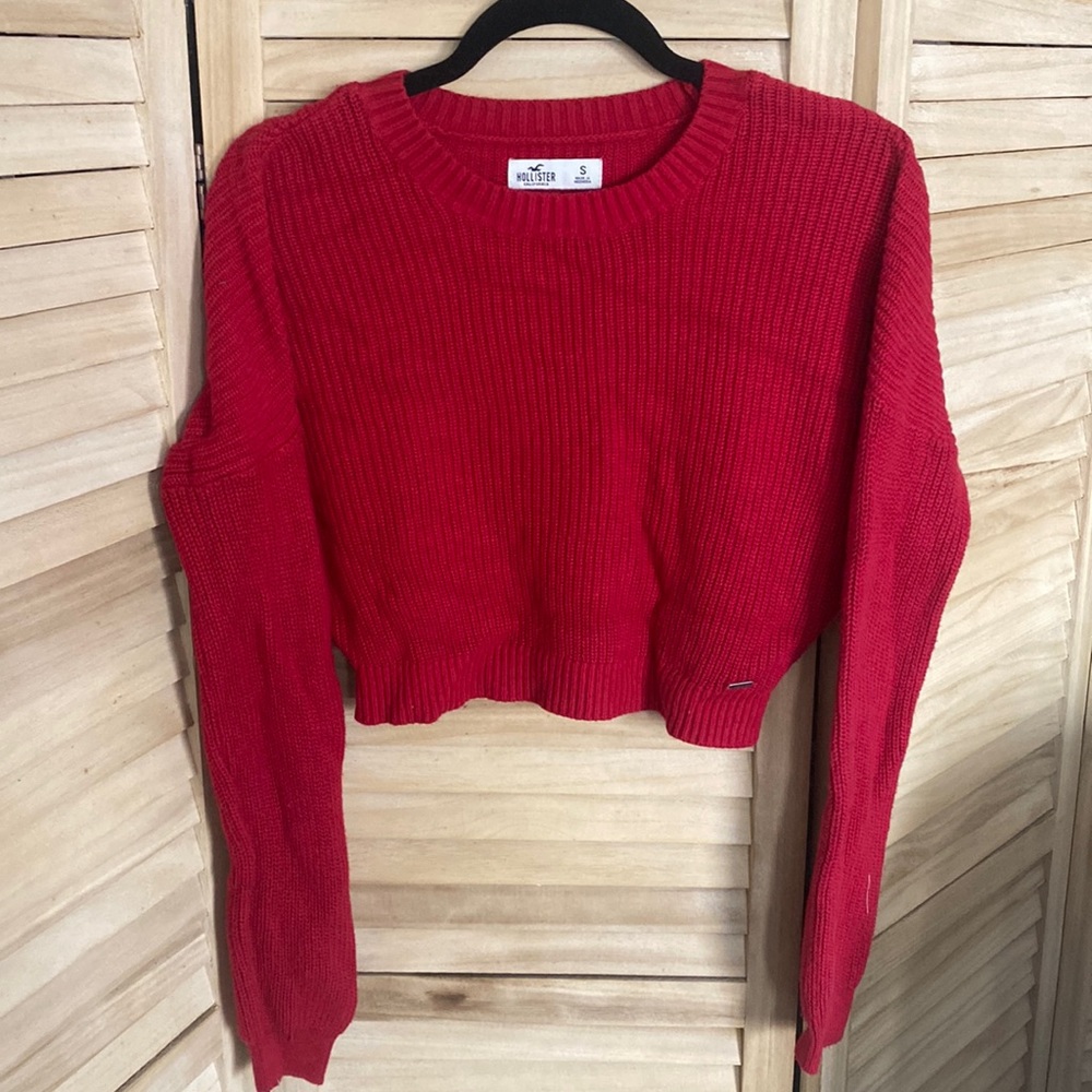Hollister Cropped Knit Sweater